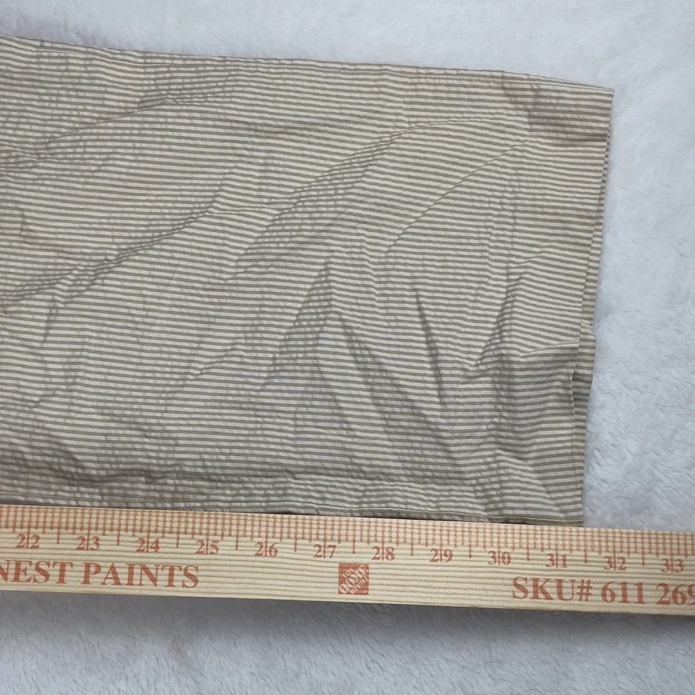 J.CREW Chino Pants‎ Mens 34x34 Beige Striped Seerucker Straight Leg Slash Pocket
